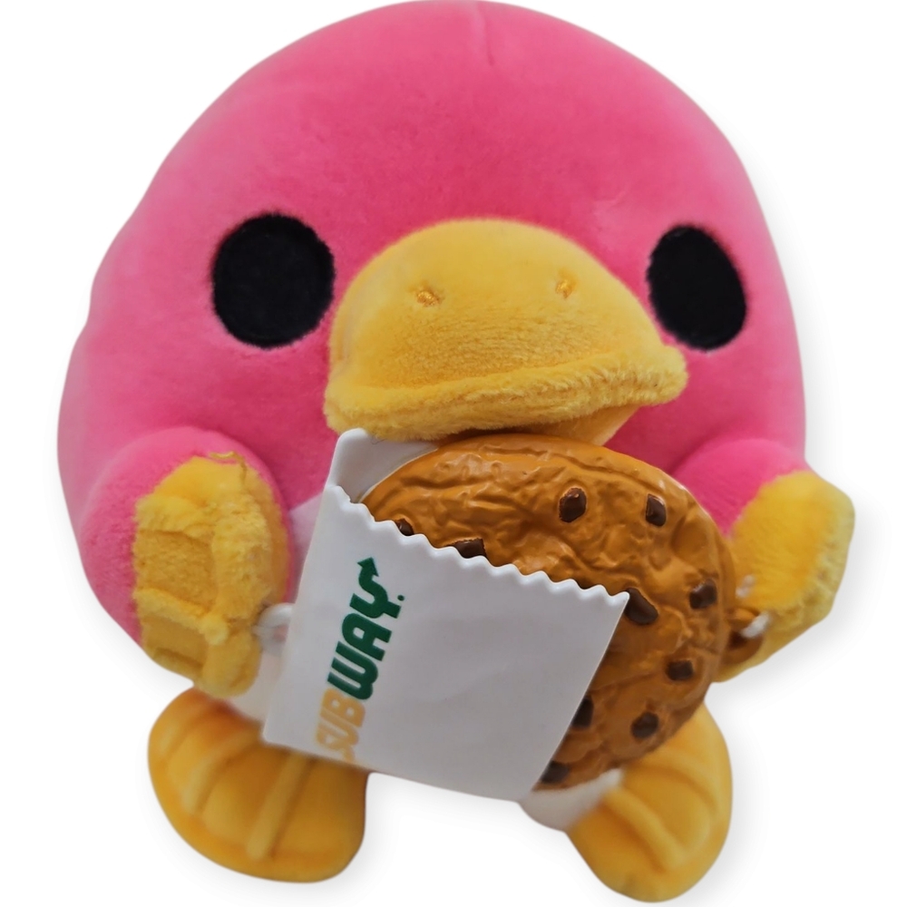 Subway Pink and Yellow Penguin Plush Toy